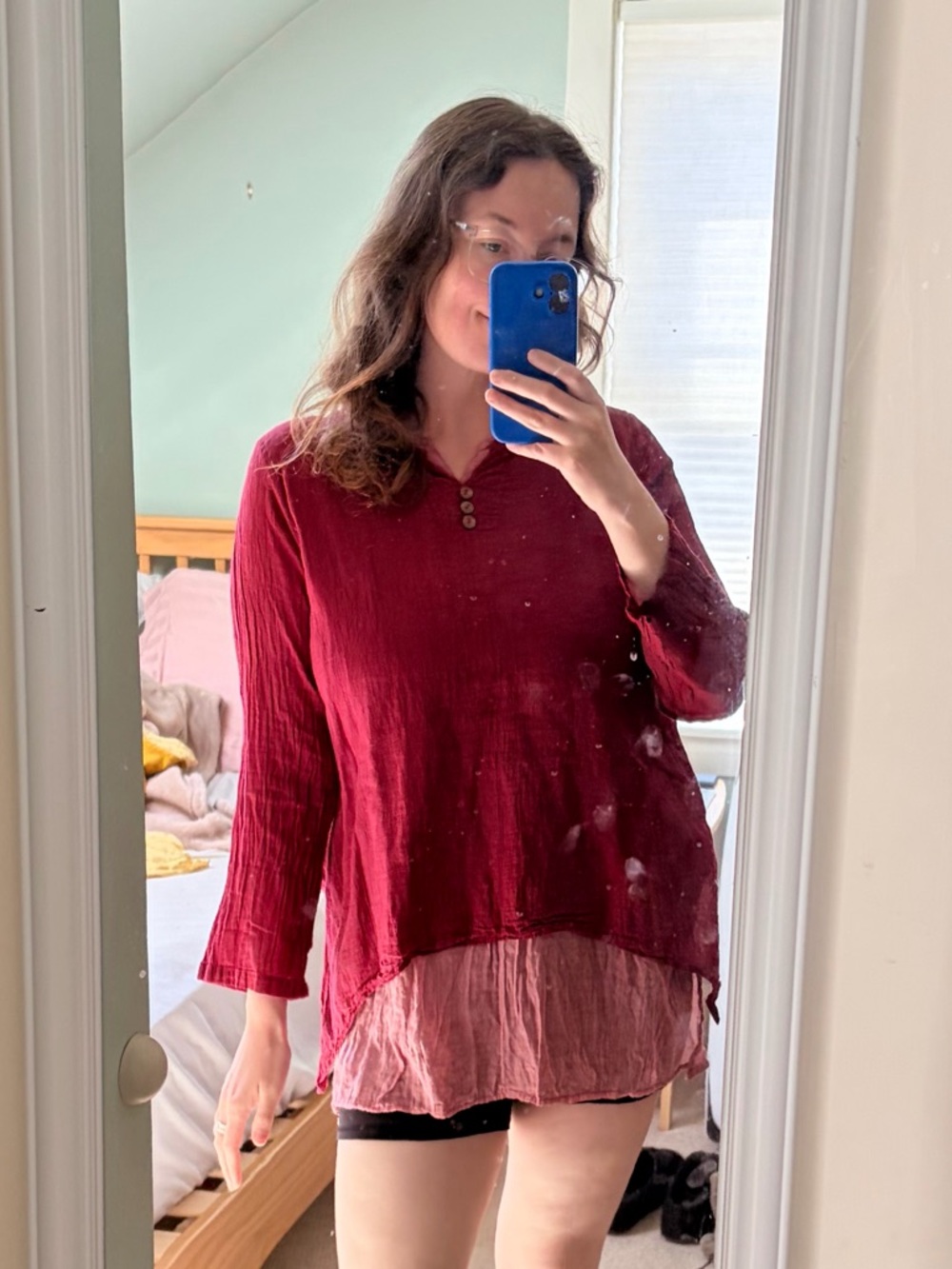 Surya Asymmetrical Duo Tone Top, Size M